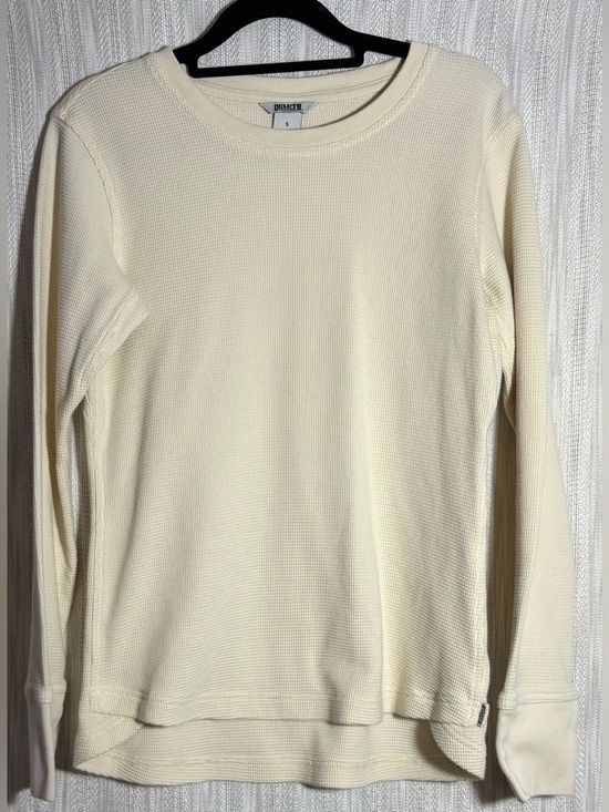 Duluth Trading Co Tops - Duluth Trading Co Cream Waffle-Knit Long Sleeve Sweater